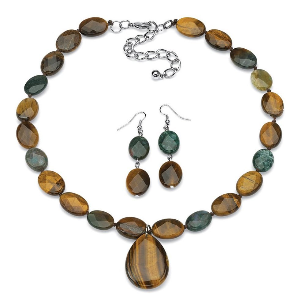 Genuine Jasper & Tiger's Eye Box Set NWT